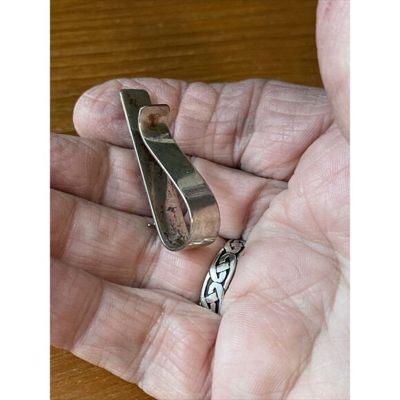 925 Sterling Silver Vintage Leonore Doskow Folded Ribbon Design Pin Brooch - Picture 2 of 6